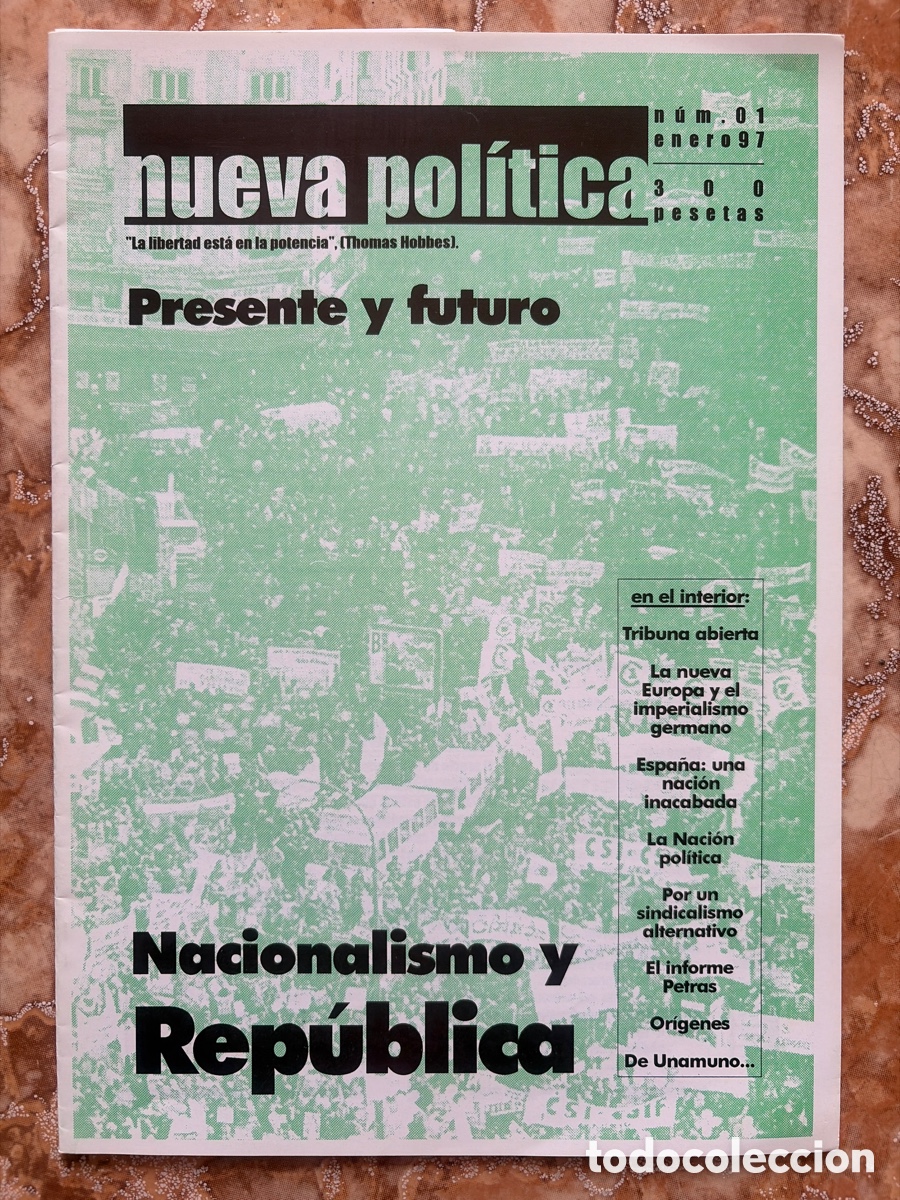 Libros de segunda mano: Revista Nueva Pol&iacute;tica n&uacute;mero 1 (1997)