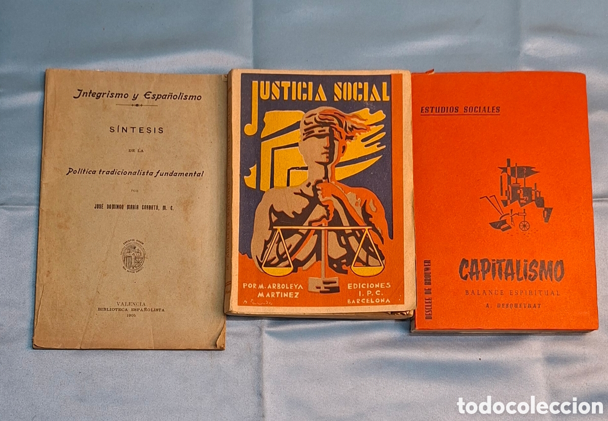 Libros de segunda mano: Colecci&oacute;n 3 libros: Integrismo, Justicia Social, C