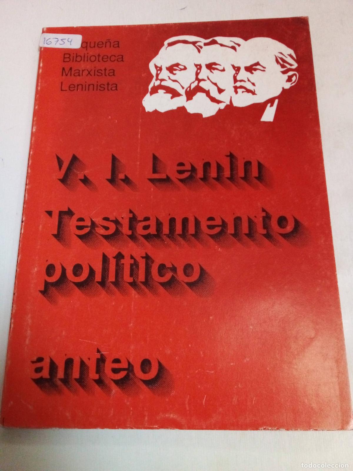 Libri di seconda mano: V. Lenin Testamento Pol&iacute;tico - V. Lenin