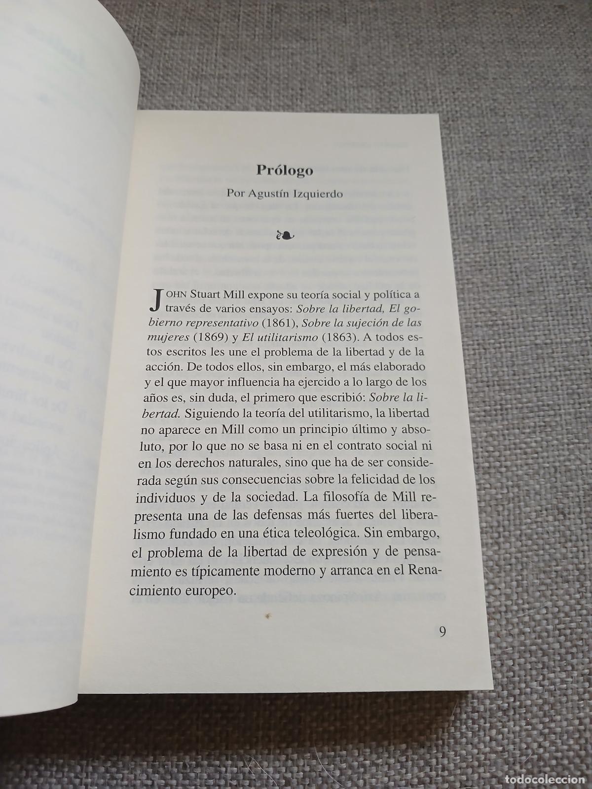 Libros de segunda mano: Sobre la libertad - John Stuart Mill - Foto 2