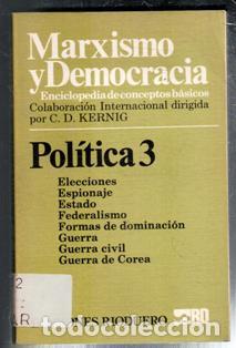 Libros de segunda mano: Marxismo y Democracia. Enciclopedia de conceptos b&aacute;sicos. Pol&iacute;tica 3