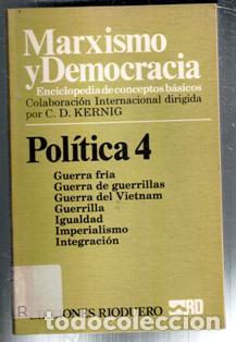Libros de segunda mano: Marxismo y Democracia. Enciclopedia de conceptos b&aacute;sicos. Pol&iacute;tica 4
