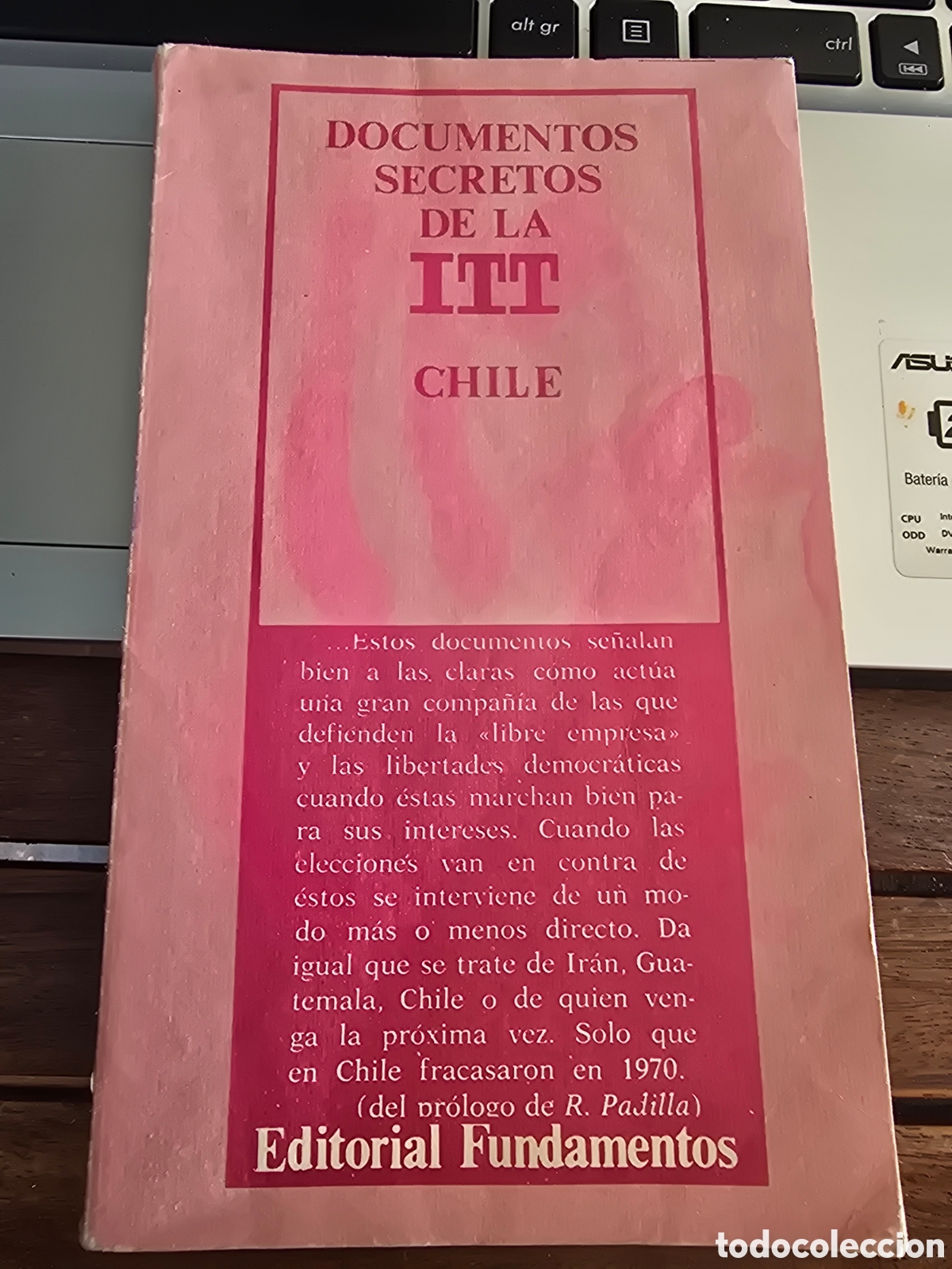Libros de segunda mano: Documentos secretos de la ITT Chile Editorial Fundamentos 1972 International Telephone and Telegraph