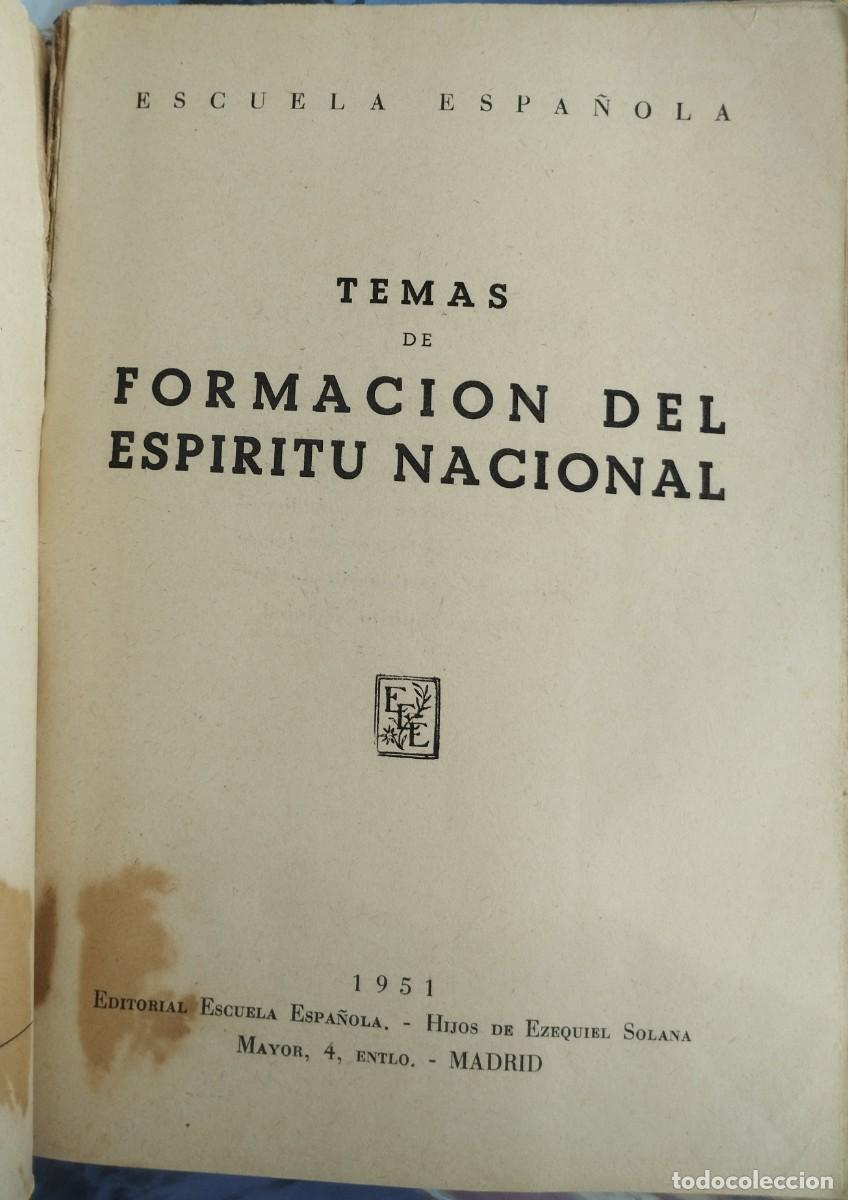 Libros de segunda mano: Temas de Formaci&oacute;n del Esp&iacute;ritu Nacional