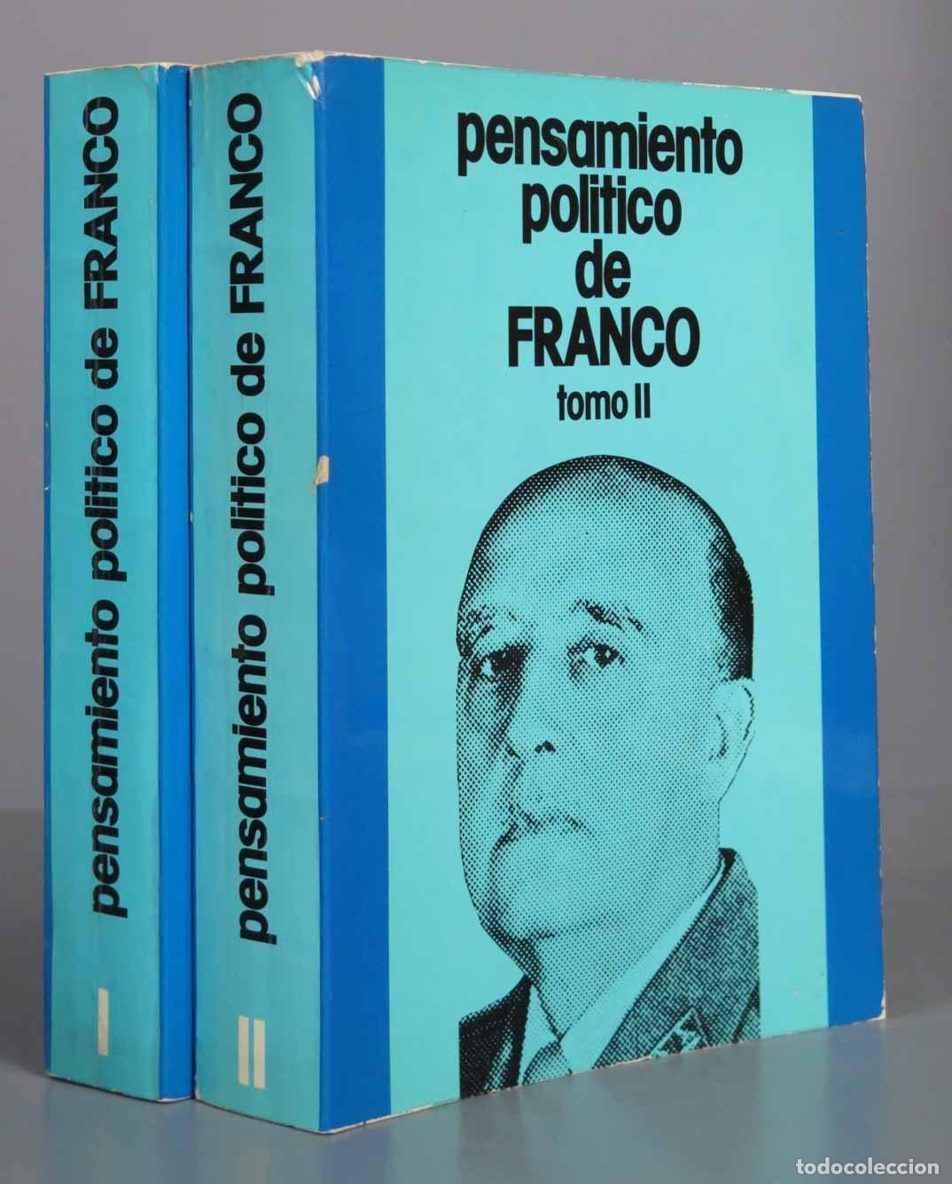 Libros de segunda mano: Pensamiento pol&iacute;tico de Franco: antolog&iacute;a - Francisco Franco - Ediciones del Movimiento 2 TOMOS