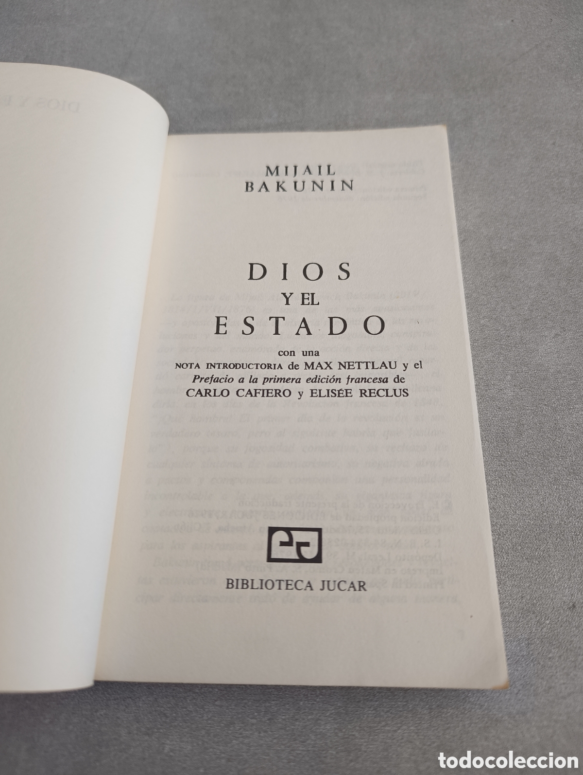 Libros de segunda mano: DIOS Y EL ESTADO. MIGUEL BAKUNIN. 1976 - Foto 4