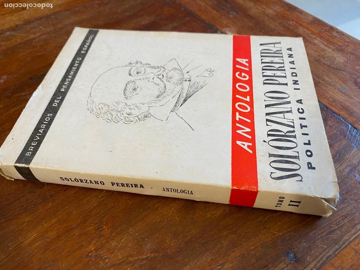 Libros de segunda mano: ANTOLOGIA, SOLORZANO PEREIRA, POLITICA INDIANA