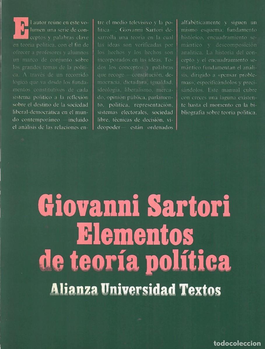 Libros de segunda mano: POL&Iacute;TICA - TRES LIBROS DE GIOVANNI SARTORI