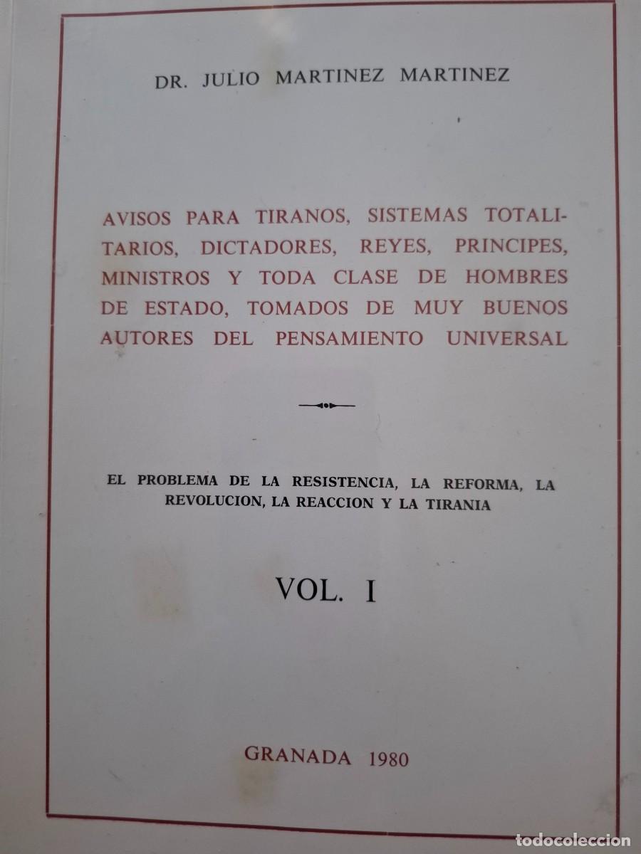 Second hand books: avisos para tiranos de los sistemas totalitarios, dictadores, reyes, pr&iacute;ncipes, Julio Mart&iacute;nez Mart
