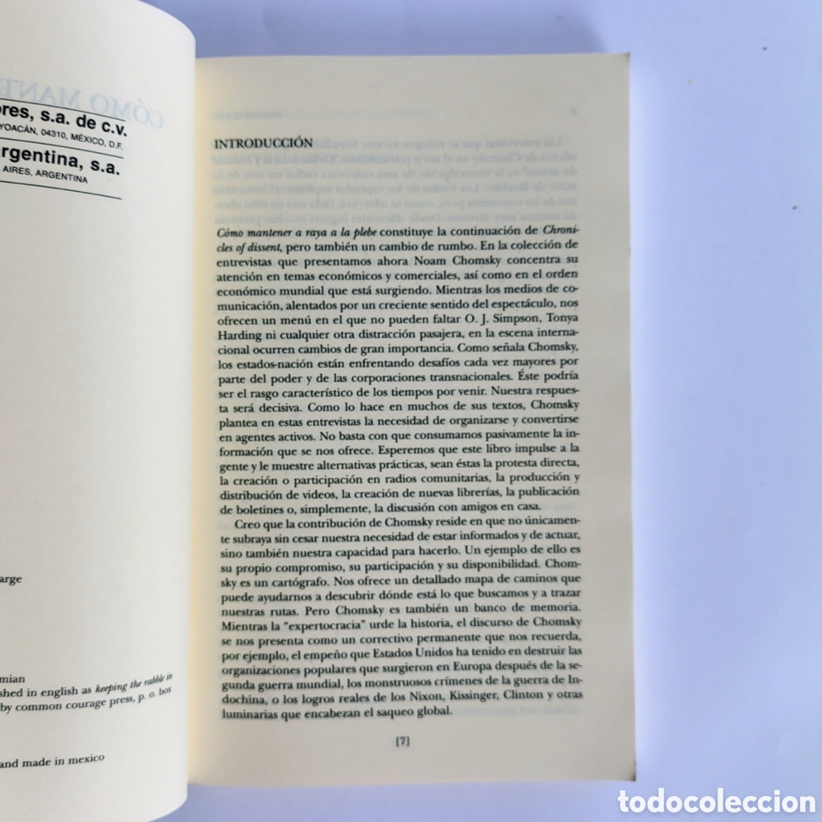 Libros de segunda mano: C&oacute;mo mantener a raya a la plebe &mdash; Noam Chomsky - Foto 2