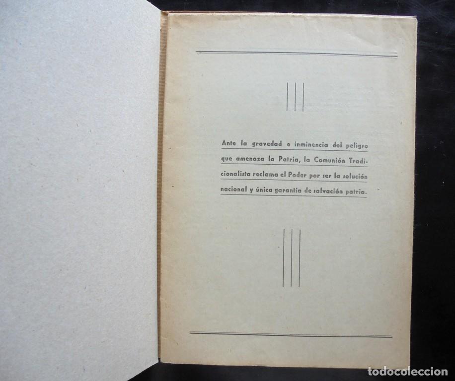 Libros de segunda mano: La Comuni&oacute;n Tradicionalista reclama el poder Manuel Fal Conde y otros 1943