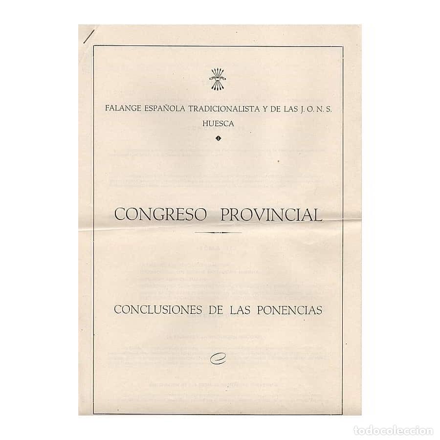 Libros de segunda mano: Espa&ntilde;a 1953 [LSB] Conclusiones Congreso Provincial. Huesca (U)