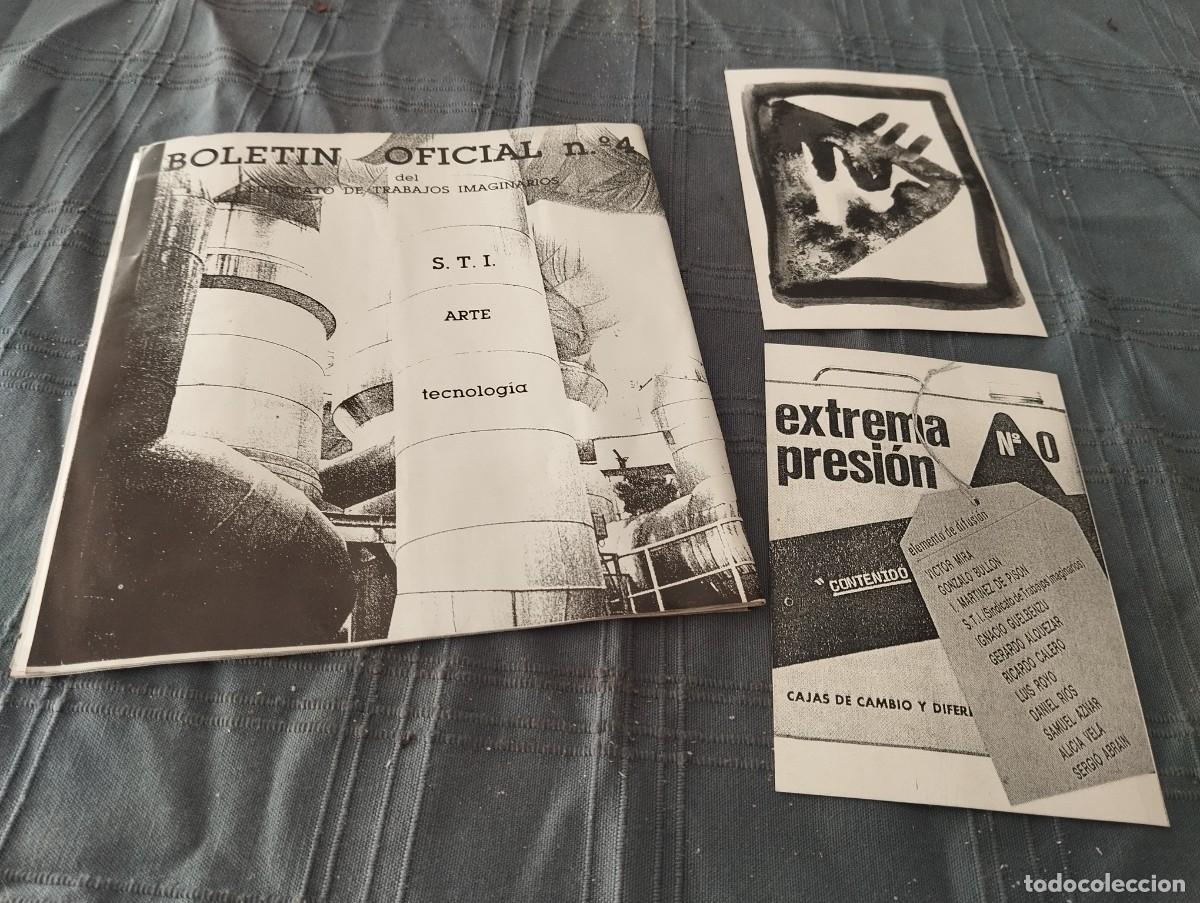 Libros de segunda mano: S.T.I BOLETIN OFICIAL N&deg; 4 DEL SINDICATO DE TRABAJOS IMAGINARIOS / EXTREMA PRESION + 2 POSTALES