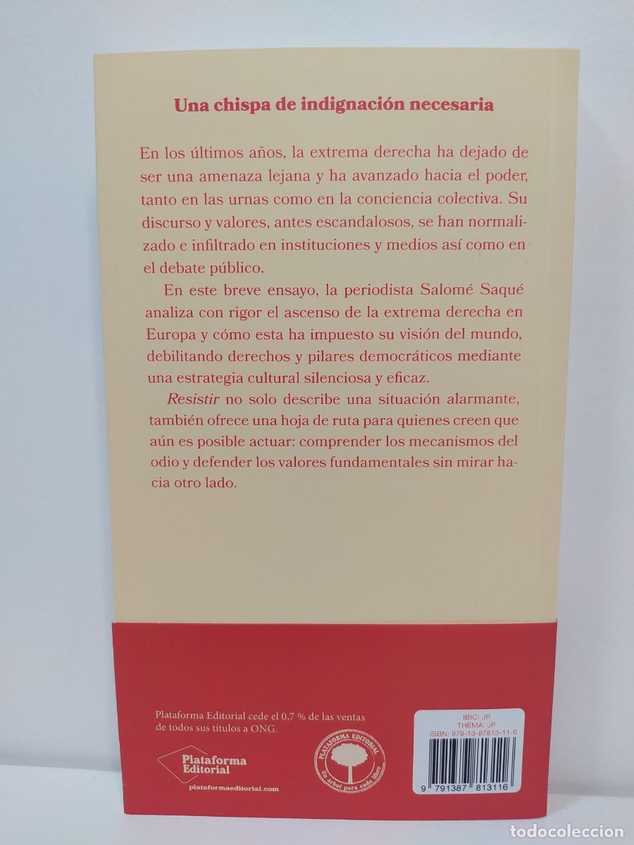Libros de segunda mano: Resistir. Salom&eacute; Saqu&eacute; - Foto 2