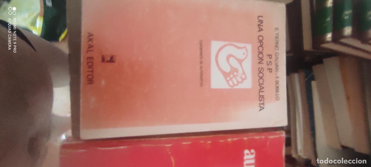 Libros de segunda mano: Tierno Galv&aacute;n & FJ Bobillo, PSP, Una opci&oacute;n socialista. Cuadernos de alternativa. Akal editor, 1976