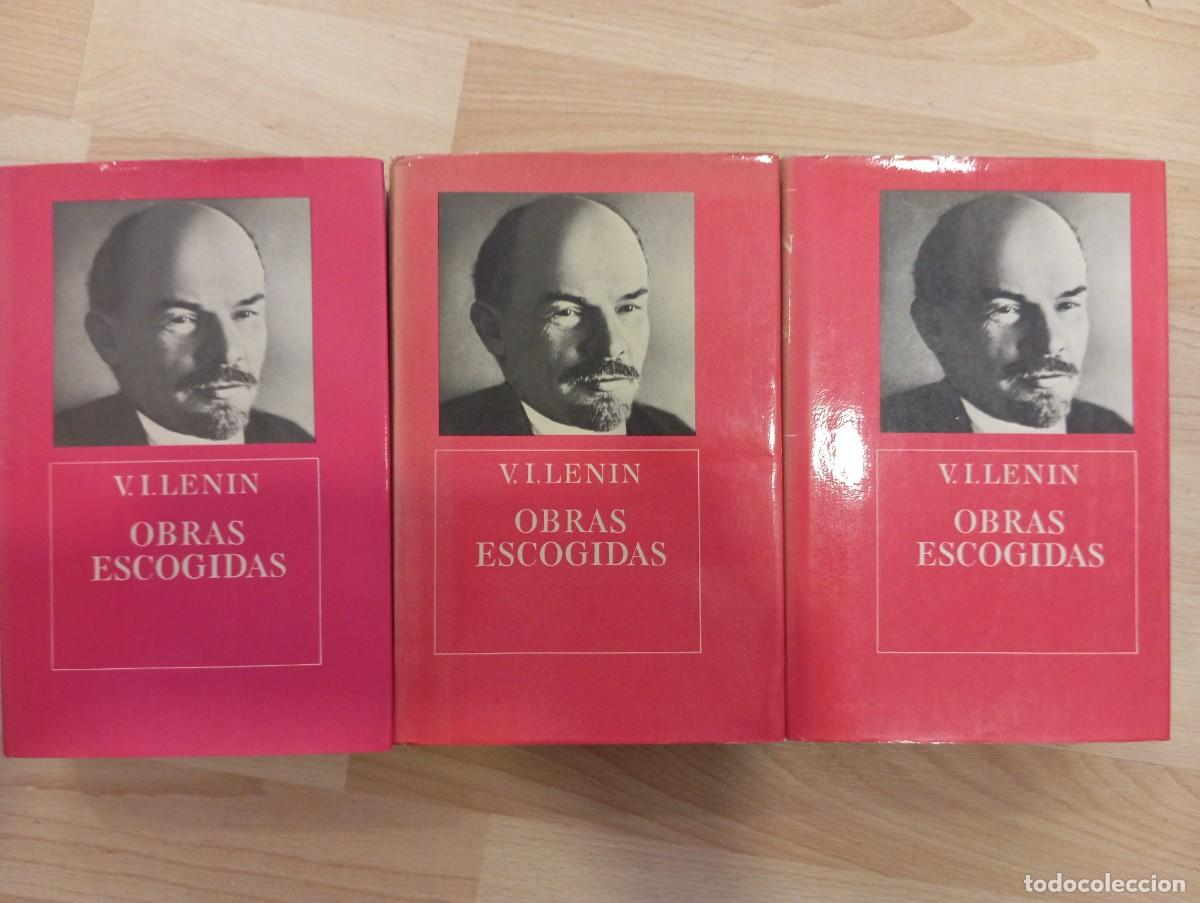 Libros de segunda mano: 'Obras escogidas. V. I. Lenin'. 3 vol&uacute;menes. Editorial Progreso, 1981.
