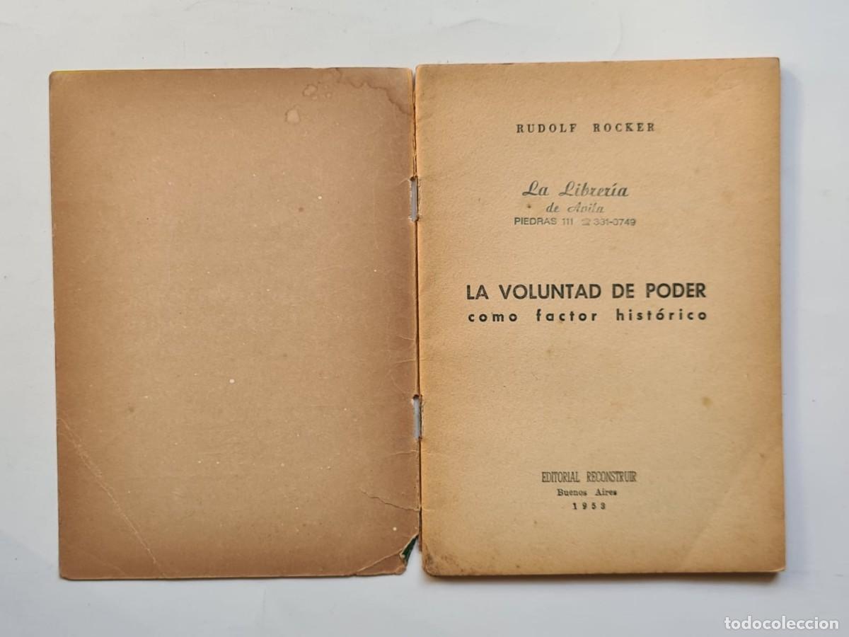 Libros de segunda mano: La voluntad de poder como factor historico, Rudolf Rocker - Foto 2