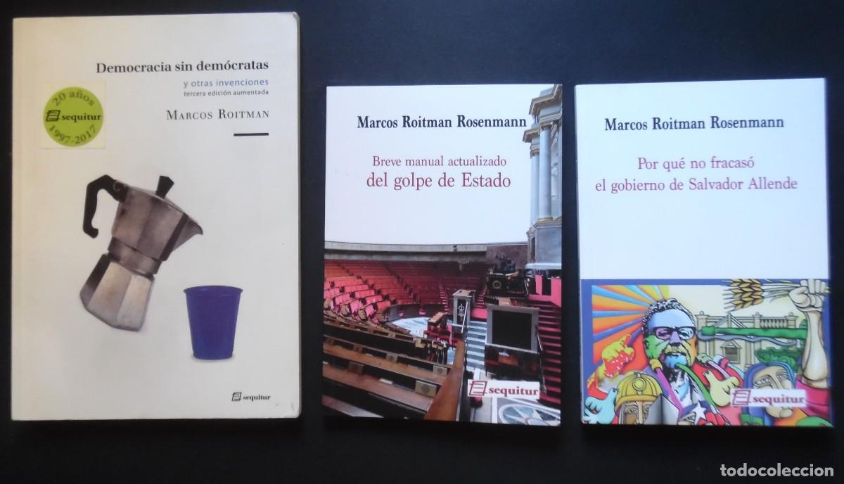 Libros de segunda mano: Roitman. Breve manual actualizado del golpe de Estado + Allende + Democracia, por Marcos Roitman