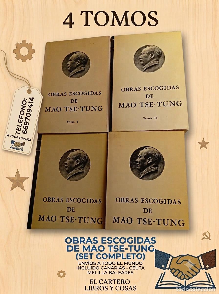 Libros de segunda mano: OBRAS ESCOGIDAS DE MAO TSE-TUNG. I-IV. - MAO TSE TUNG.