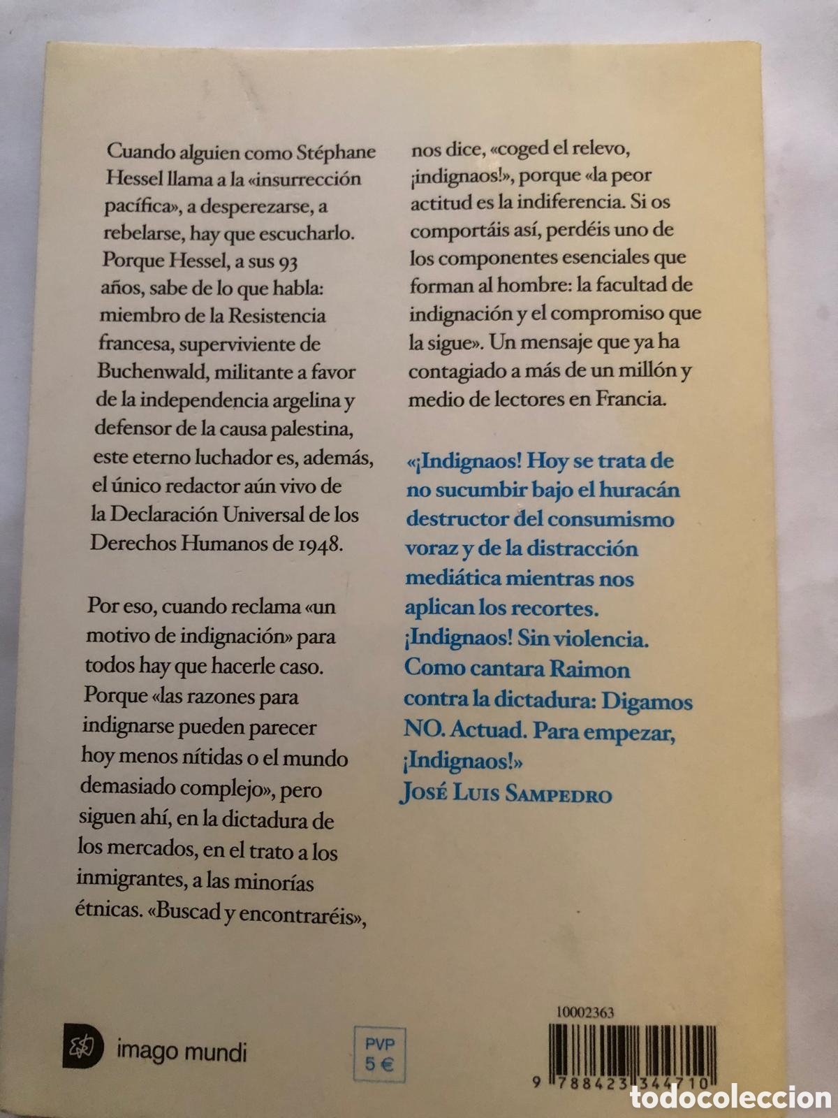 Libros de segunda mano: &iexcl;Indignaos! -St&eacute;phane Hessel - Foto 2