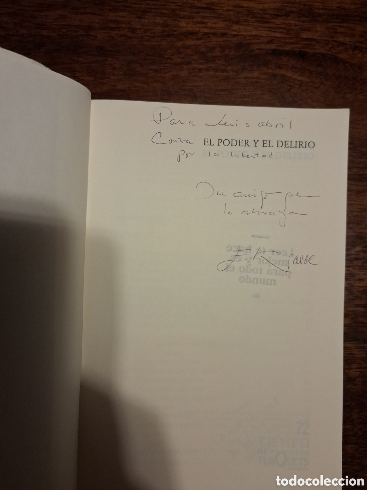Libros de segunda mano: El poder y el delirio, Enrique Krauze (con su dedicatoria)