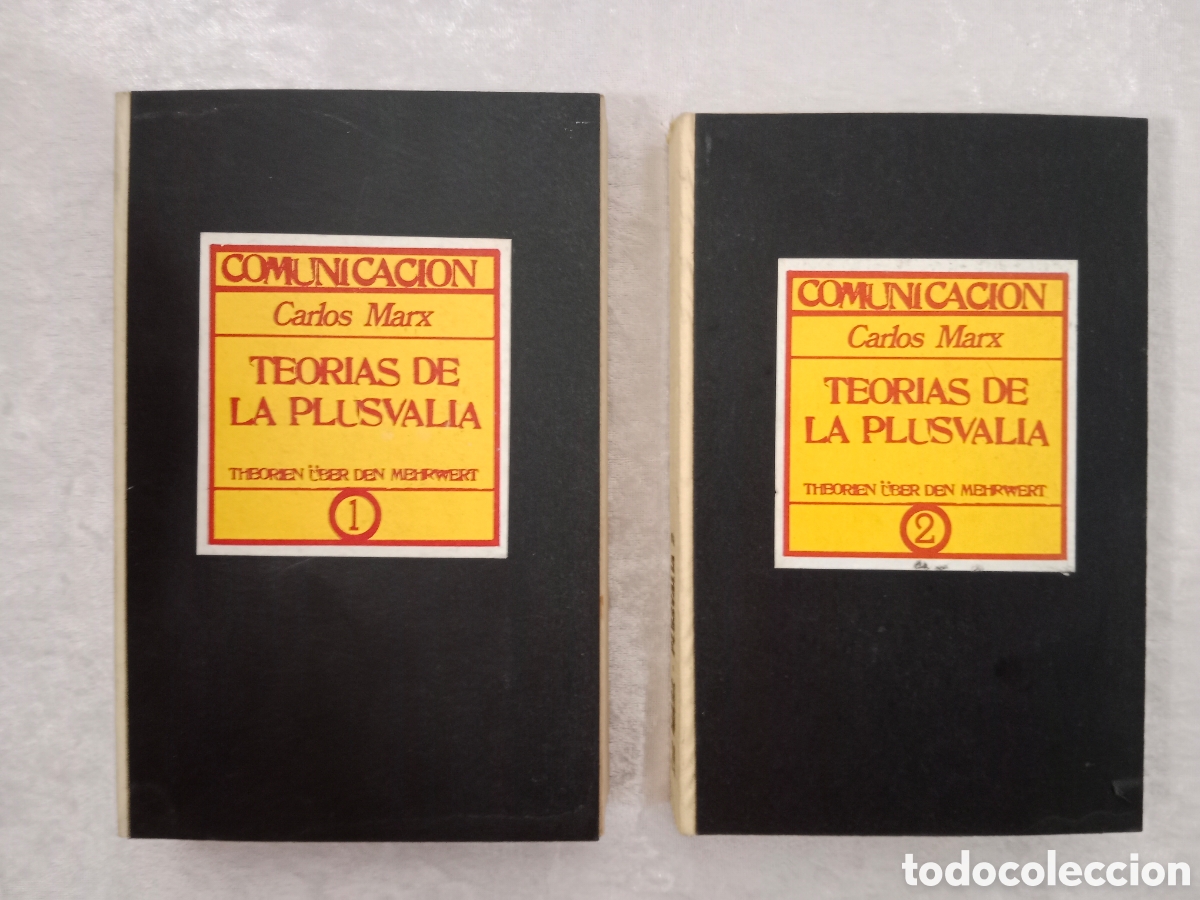 Libros de segunda mano: CARLOS MARX, TEOR&Iacute;AS DE LA PLUSVAL&Iacute;A, 1+2, COMPLETO ,