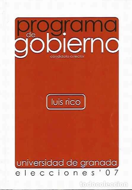 Libros de segunda mano: Programa de gobierno - Luis Rico - Foto 1