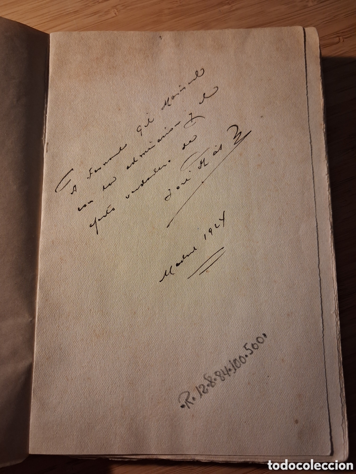 Libros de segunda mano: Por las aguas del r&iacute;o - Jos&eacute; M&aacute;s (V.H. de Sanz calleja 1921) dedicatoria aut&oacute;grafa