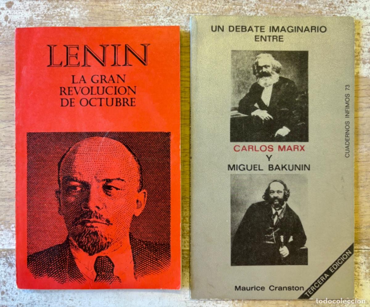 Libros de segunda mano: Lote de 2 libros sobre Lenin, Carlos Marx y Miguel Bakunin