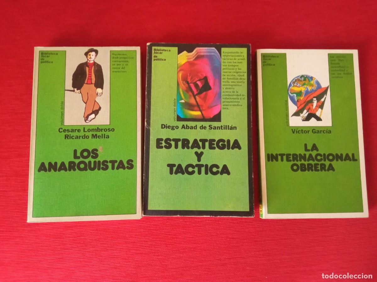 Libros de segunda mano: Lote tres libros libertarios. Biblioteca J&uacute;car, 1977