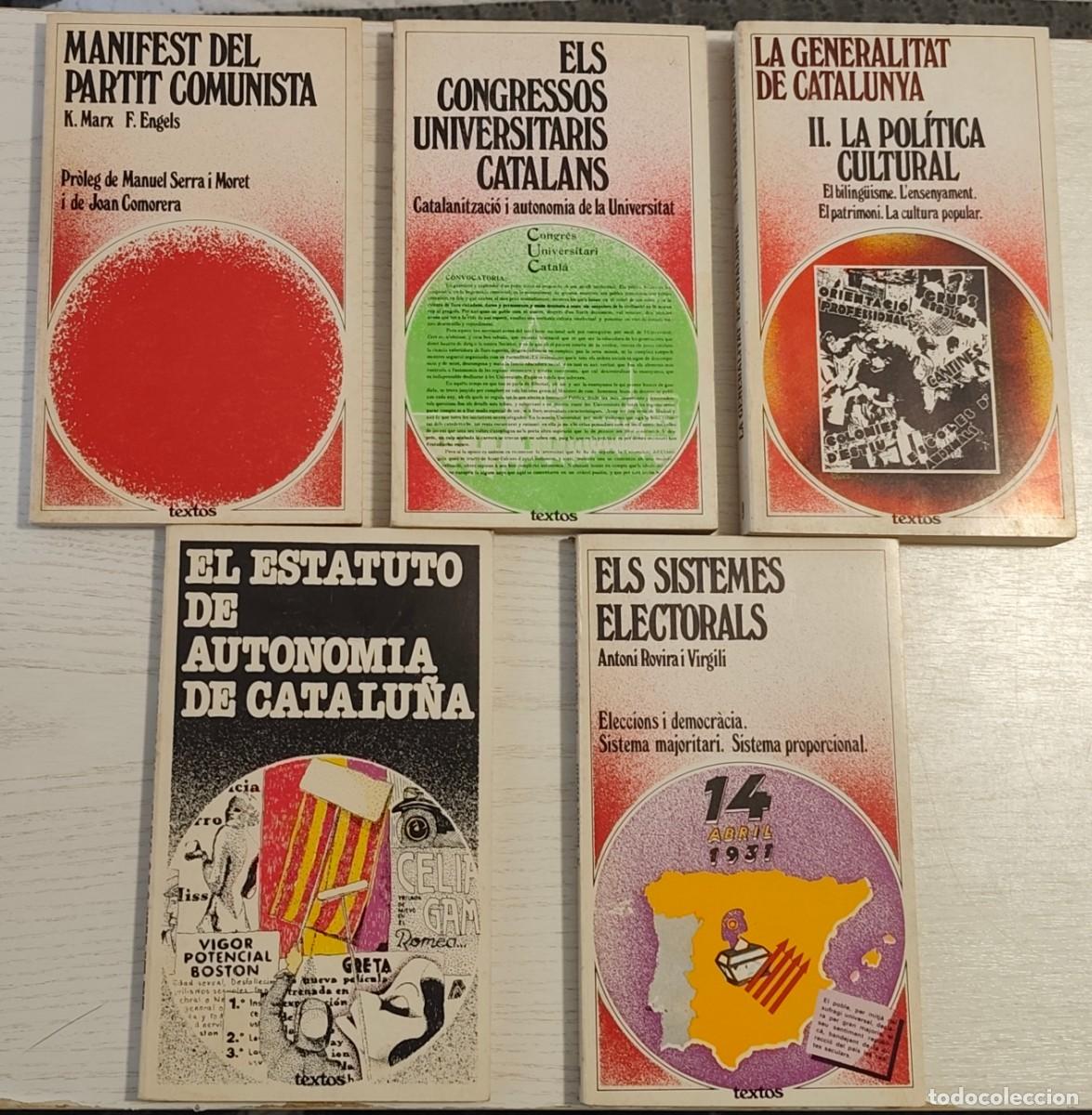 Libros de segunda mano: LOTE DE 5 LIBROS DE LA COLECCI&Oacute;N ''TEXTOS'' - Vol&uacute;menes n&ordm; 1, 5, 6, 9 y 10 - Undarius, 1976-77
