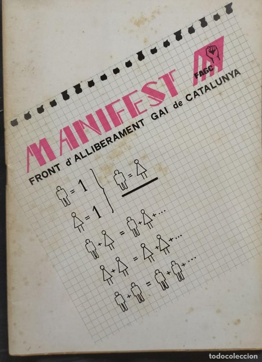 Libros de segunda mano: Manifest Front d'Alliberament Gai de Catalunya - FAGC. Text en catal&agrave;.
