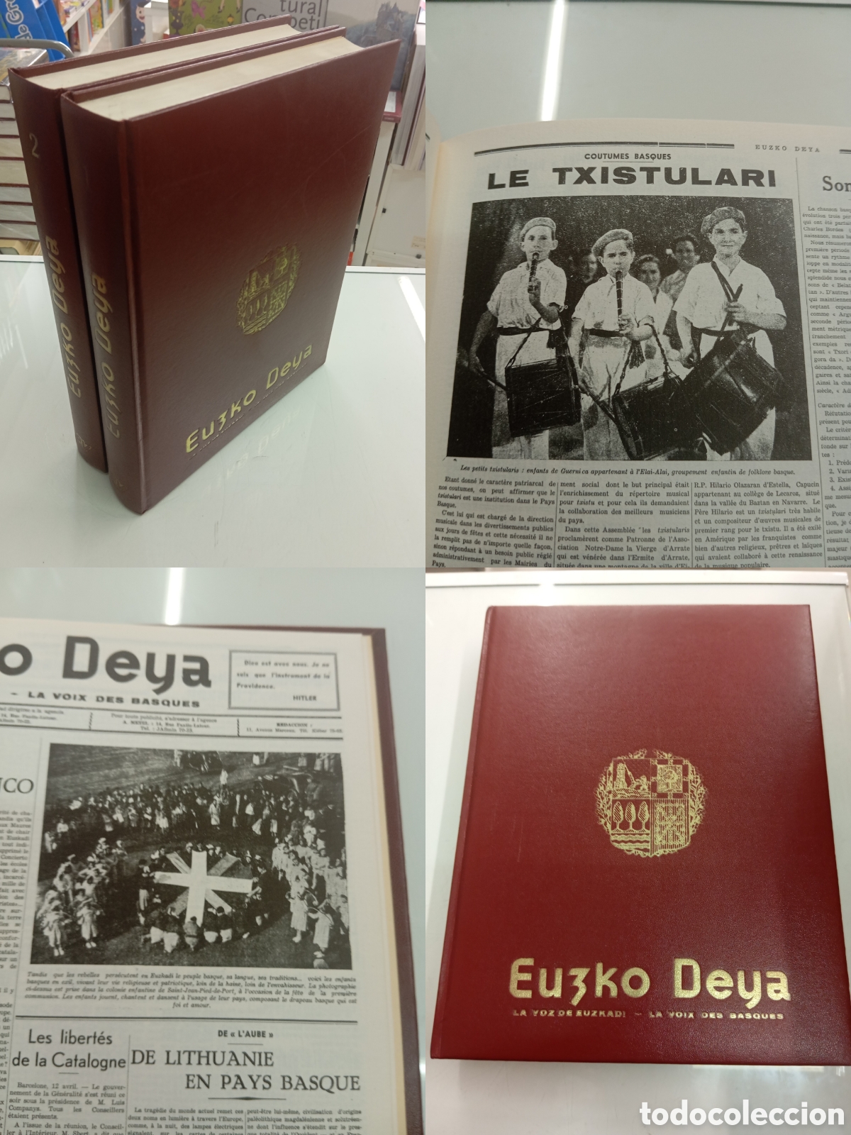 Libros de segunda mano: EUZKO DEYA LA VOZ DE EUZKADI LA VOIX DES BASQUES 2 VOL OBRA COMPLETA FACSIMIL REVISTA PNV PAIS VASCO
