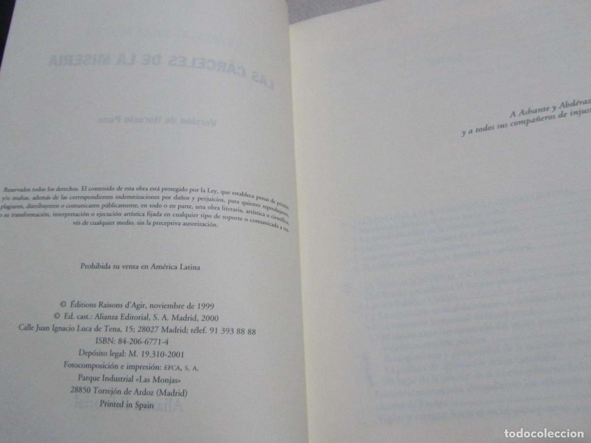 Libros de segunda mano: LAS CARCELES DE LA MISERIA, LIBRO DE LO&Iuml;C WACQUANT - Foto 4