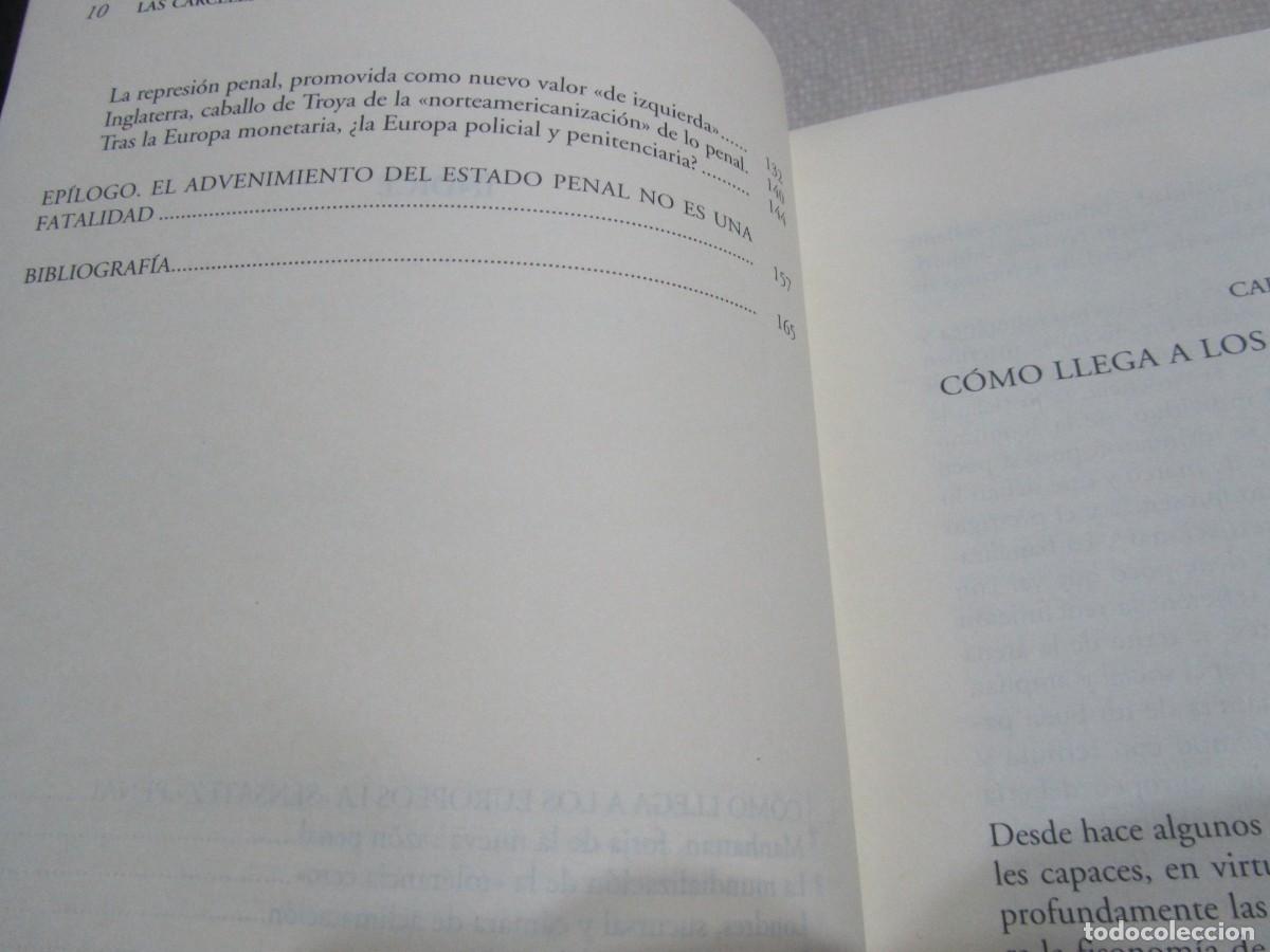 Libros de segunda mano: LAS CARCELES DE LA MISERIA, LIBRO DE LO&Iuml;C WACQUANT - Foto 6
