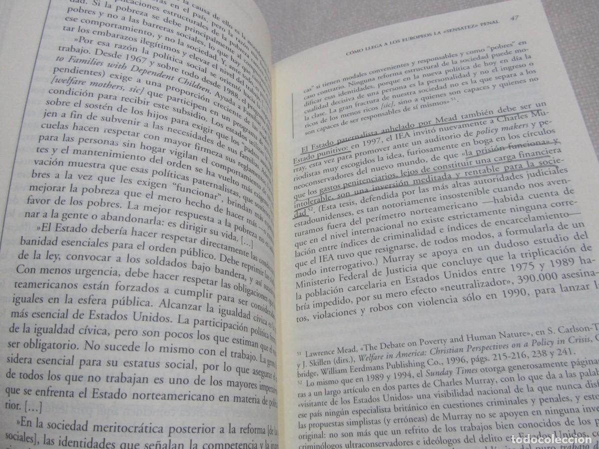 Libros de segunda mano: LAS CARCELES DE LA MISERIA, LIBRO DE LO&Iuml;C WACQUANT - Foto 9