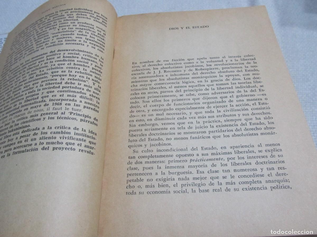 Libros de segunda mano: DIOS Y EL ESTADO, BAKUNIN, EDITORIAL PROYECCION 1969 - Foto 5