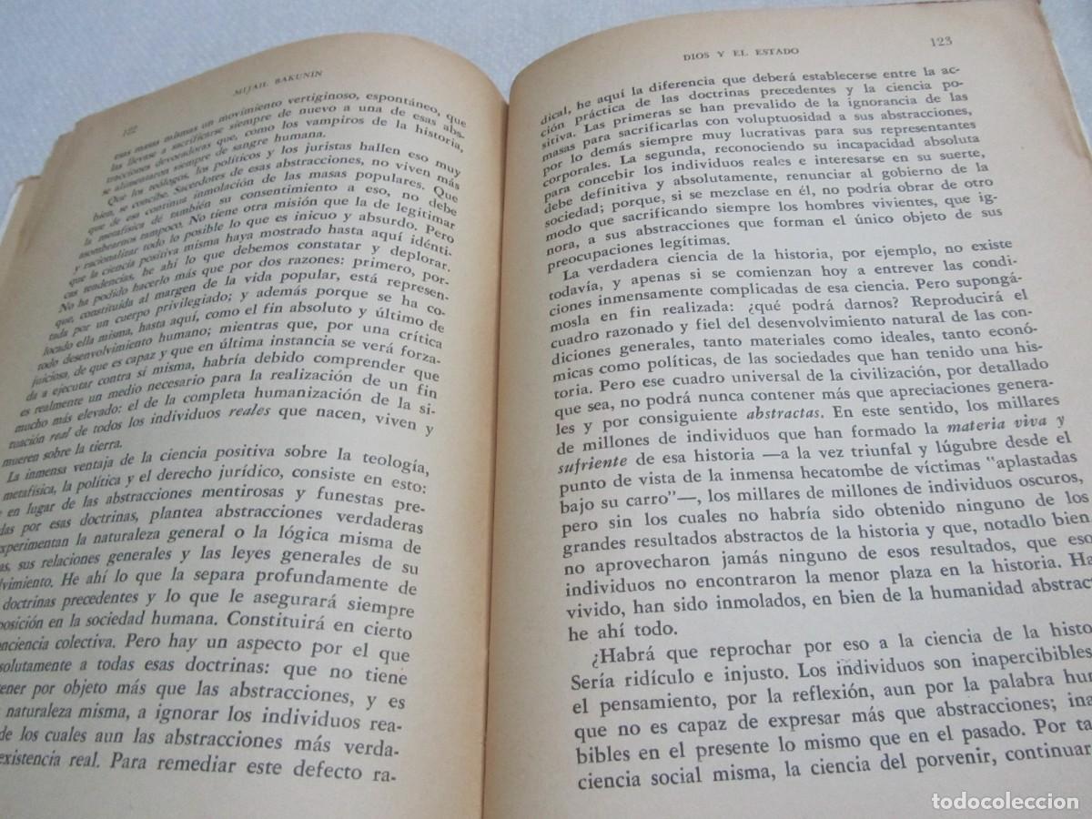 Libros de segunda mano: DIOS Y EL ESTADO, BAKUNIN, EDITORIAL PROYECCION 1969 - Foto 7