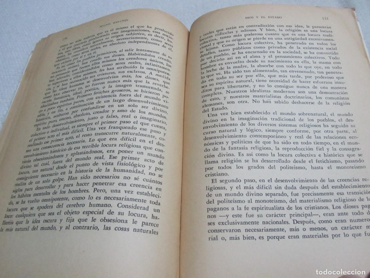 Libros de segunda mano: DIOS Y EL ESTADO, BAKUNIN, EDITORIAL PROYECCION 1969 - Foto 8