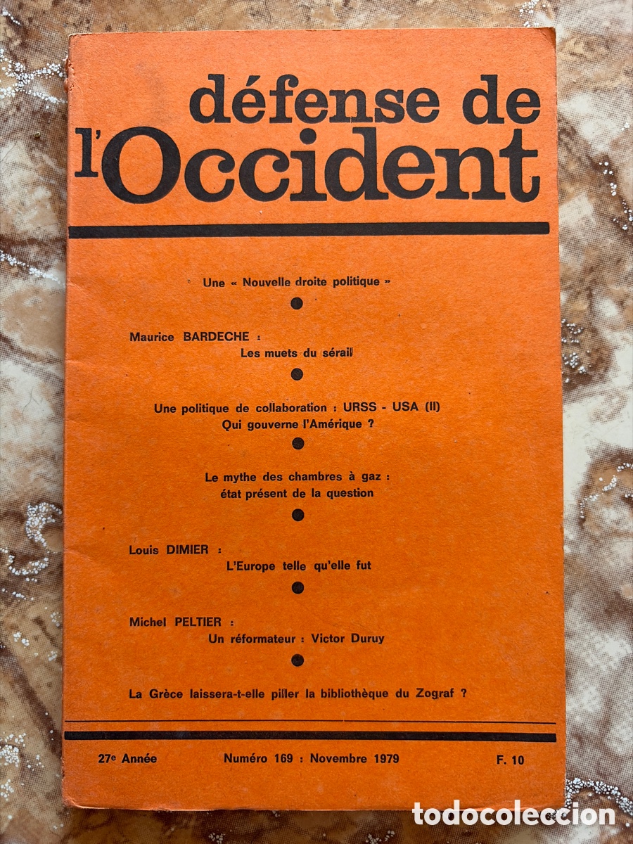 Libros de segunda mano: D&eacute;fense de l&rsquo;Occident n&uacute;mero 169 (1979)