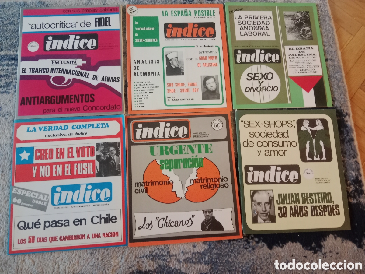 Libros de segunda mano: Revista Indice 271-281