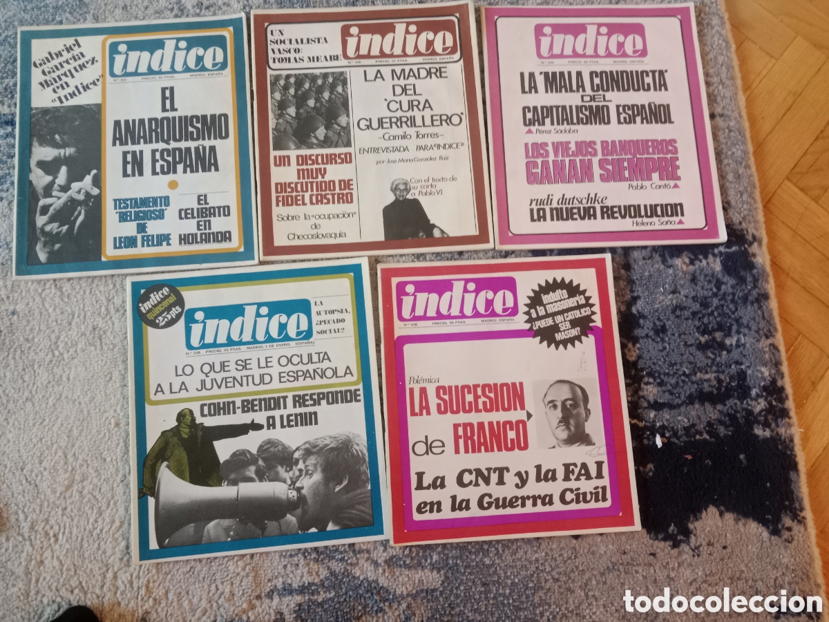 Libros de segunda mano: Revista Indice 235 al 239 lo
