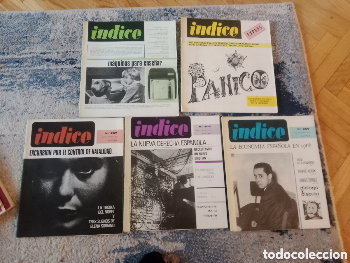 Libros de segunda mano: Revista Indice 207, 208 y 209 + 2 suplementos