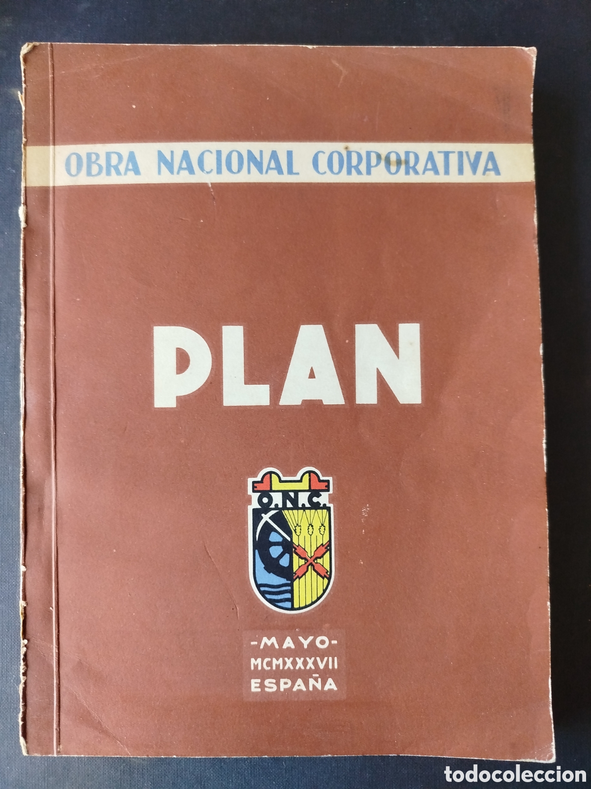 Libros de segunda mano: PLAN. OBRA NACIONAL CORPORATIVA. O.N.C. SAN SEBASTI&Aacute;N 1937