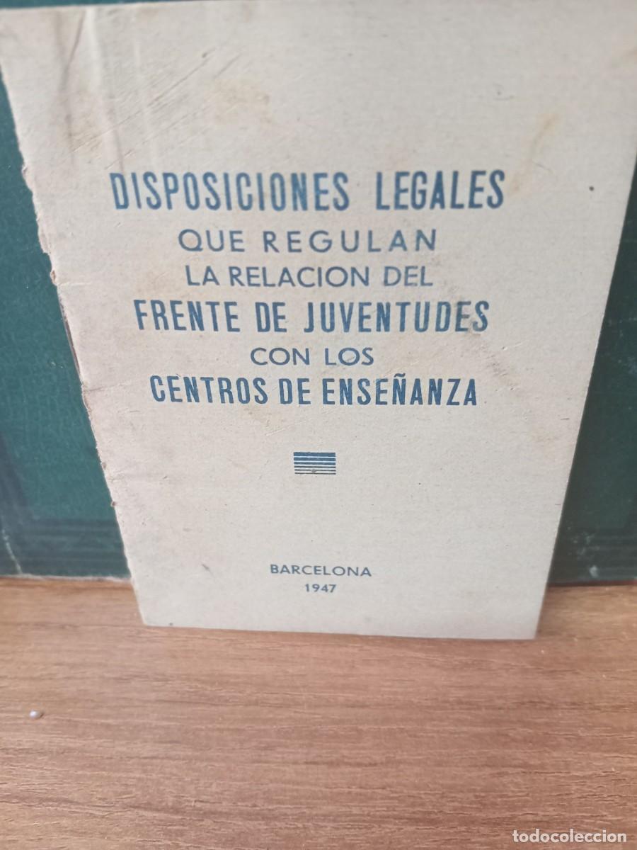Libros de segunda mano: DISPOSICIONES LEGALES QUE REGULAN LA RELACION FRENTE JUVENTUDES CON CENTROS ENSE&Ntilde;ANZA