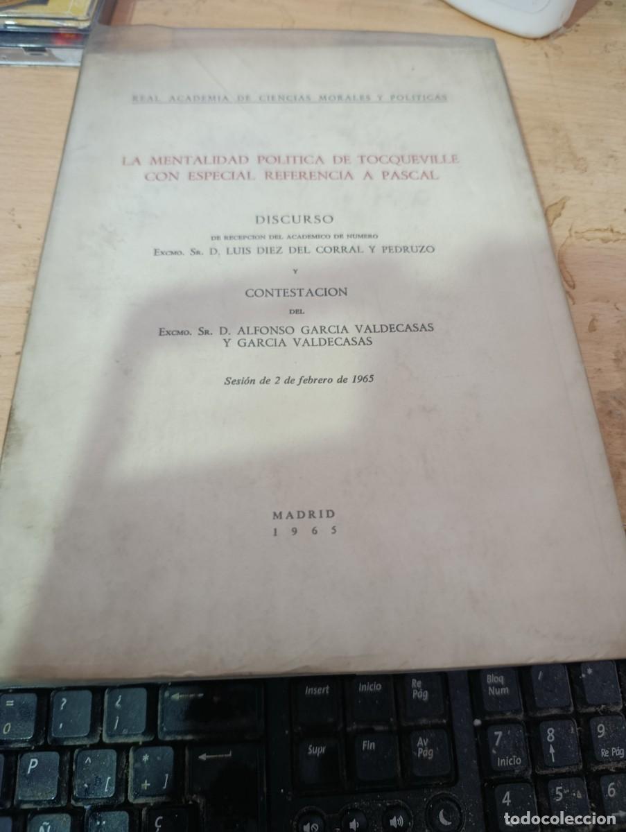 Libros de segunda mano: LA MENTALIDAD POLITICA DE TOCQUEVILLE CON ESPECIAL REFERENCIA A PASCAL. EST32B4