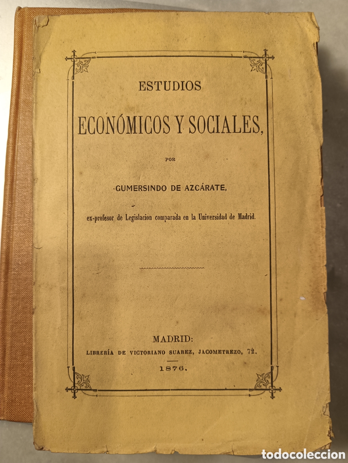 Livres d'occasion: ESTUDIOS ECONOMICOS Y SOCIALES, GUMERSINDO DE AZCARATE