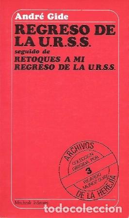 Libros de segunda mano: REGRESO A LA U.R.S.S. SEGUIDO DE RETOQUES A MI REGRESO DE LA U.R.S.S. - GIDE, ANDRE - A-P-1968