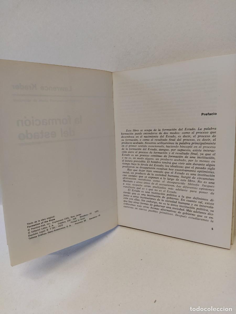 Libros de segunda mano: Lawrence Krader - La formaci&oacute;n del estado - Foto 3