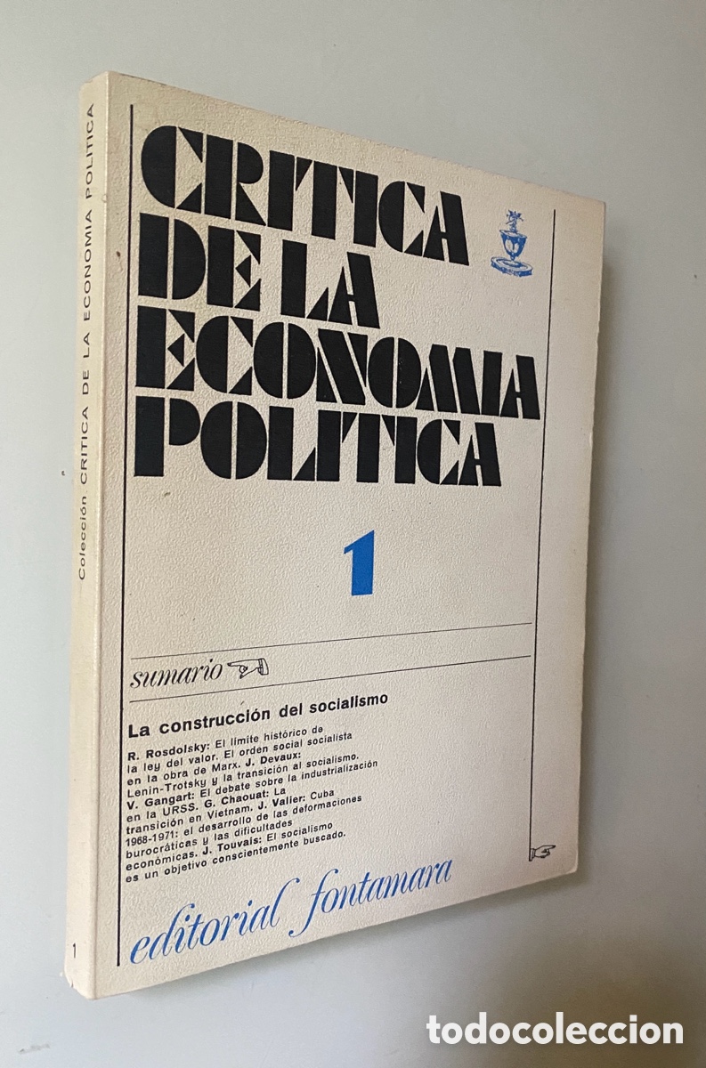 Libros de segunda mano: Cr&iacute;tica de la Econom&iacute;a Pol&iacute;tica 1: La construcc&oacute;n del Socialismo - VV.AA.